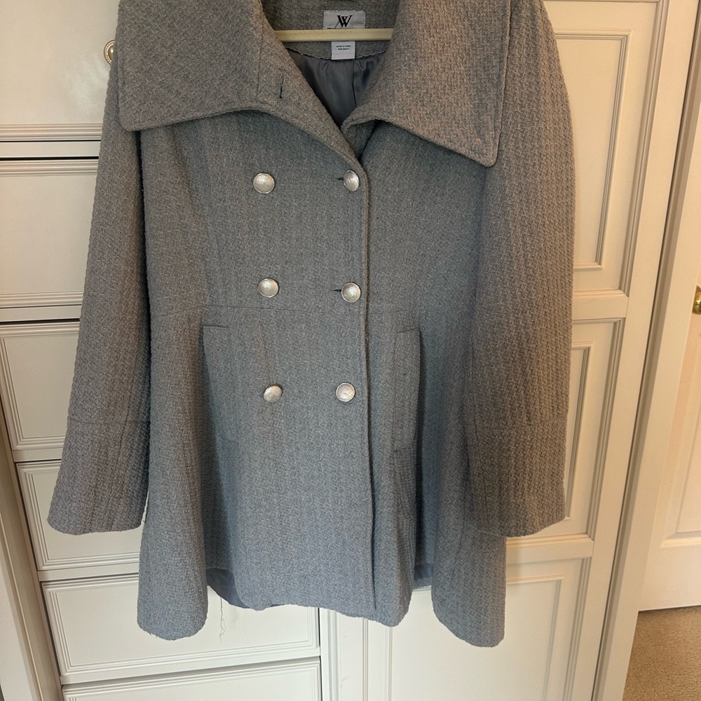 Worthington Double-Breasted Gray Pea Coat